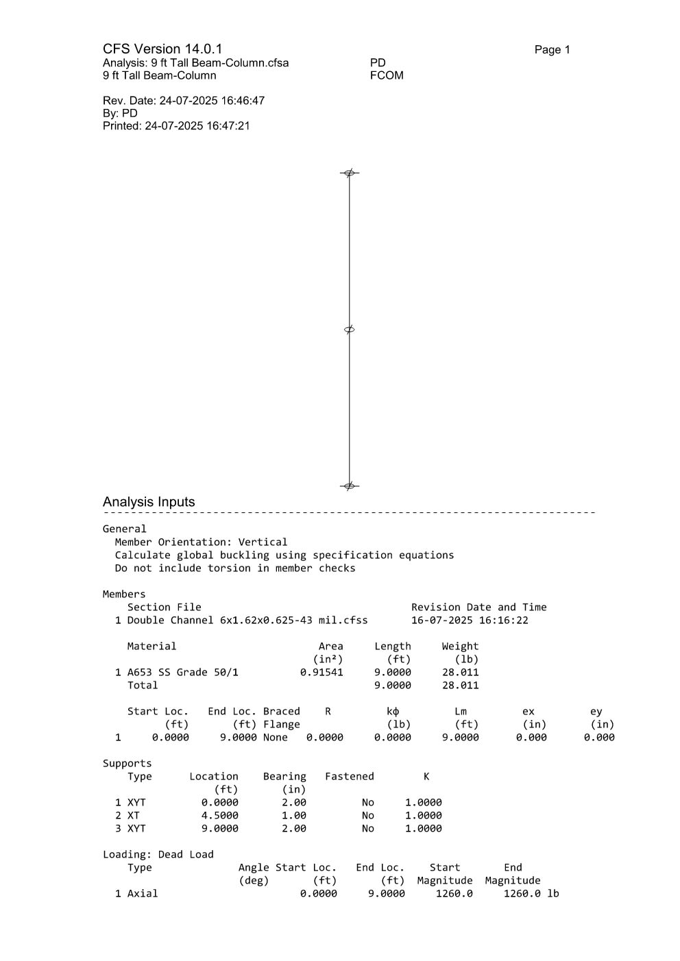 Design Calculation Sheet 85