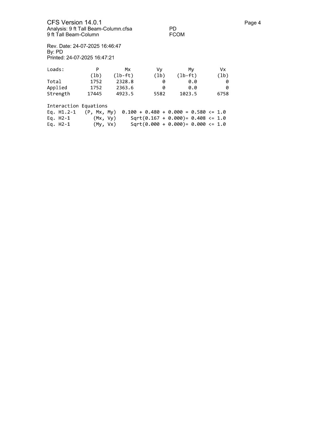 Design Calculation Sheet 88