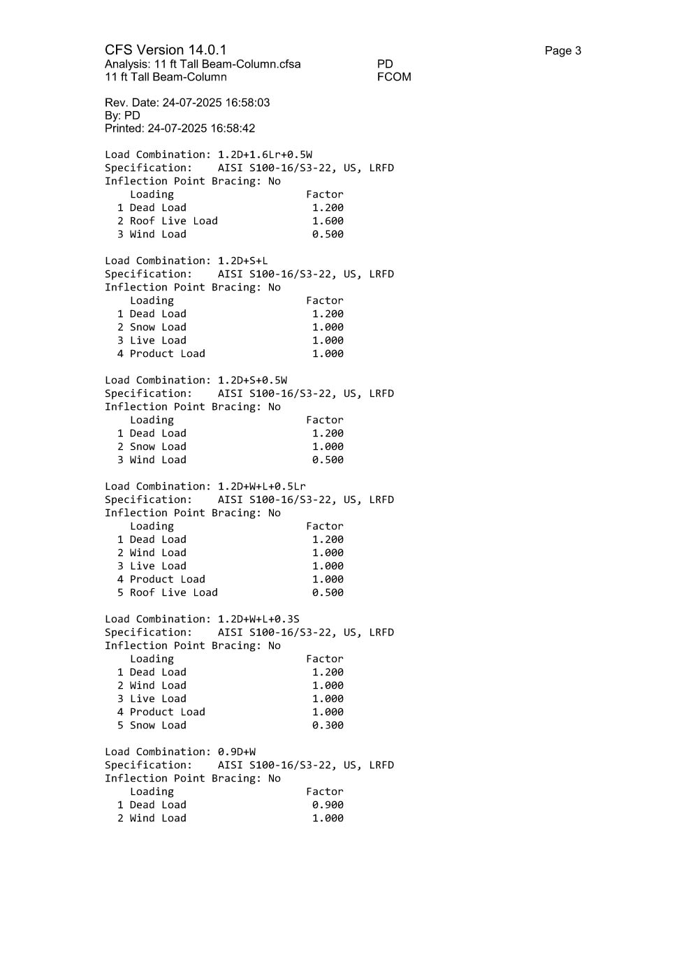 Design Calculation Sheet 93