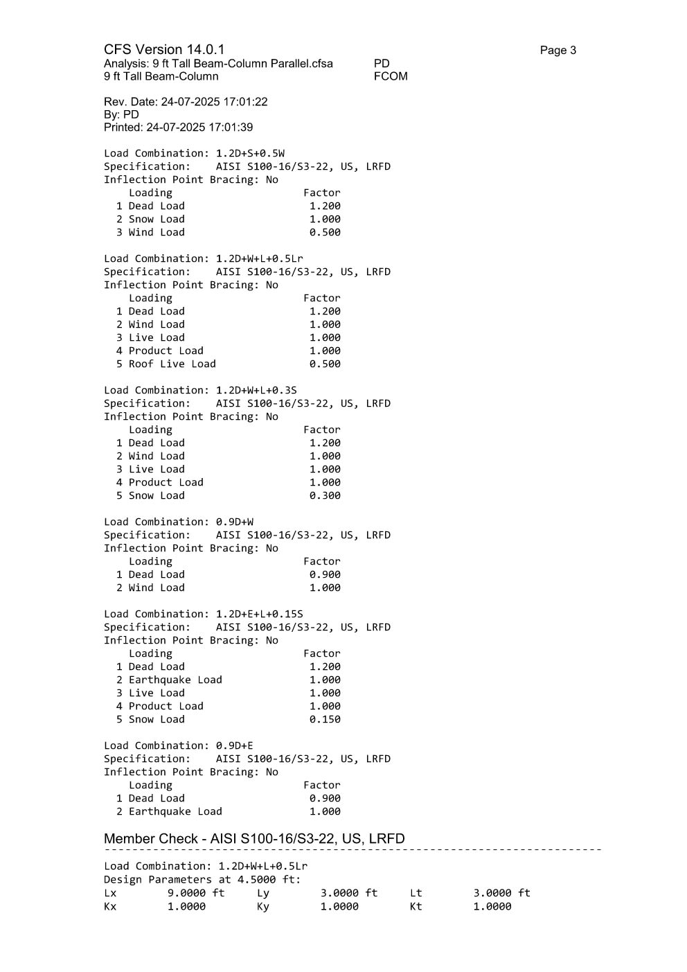 Design Calculation Sheet 99