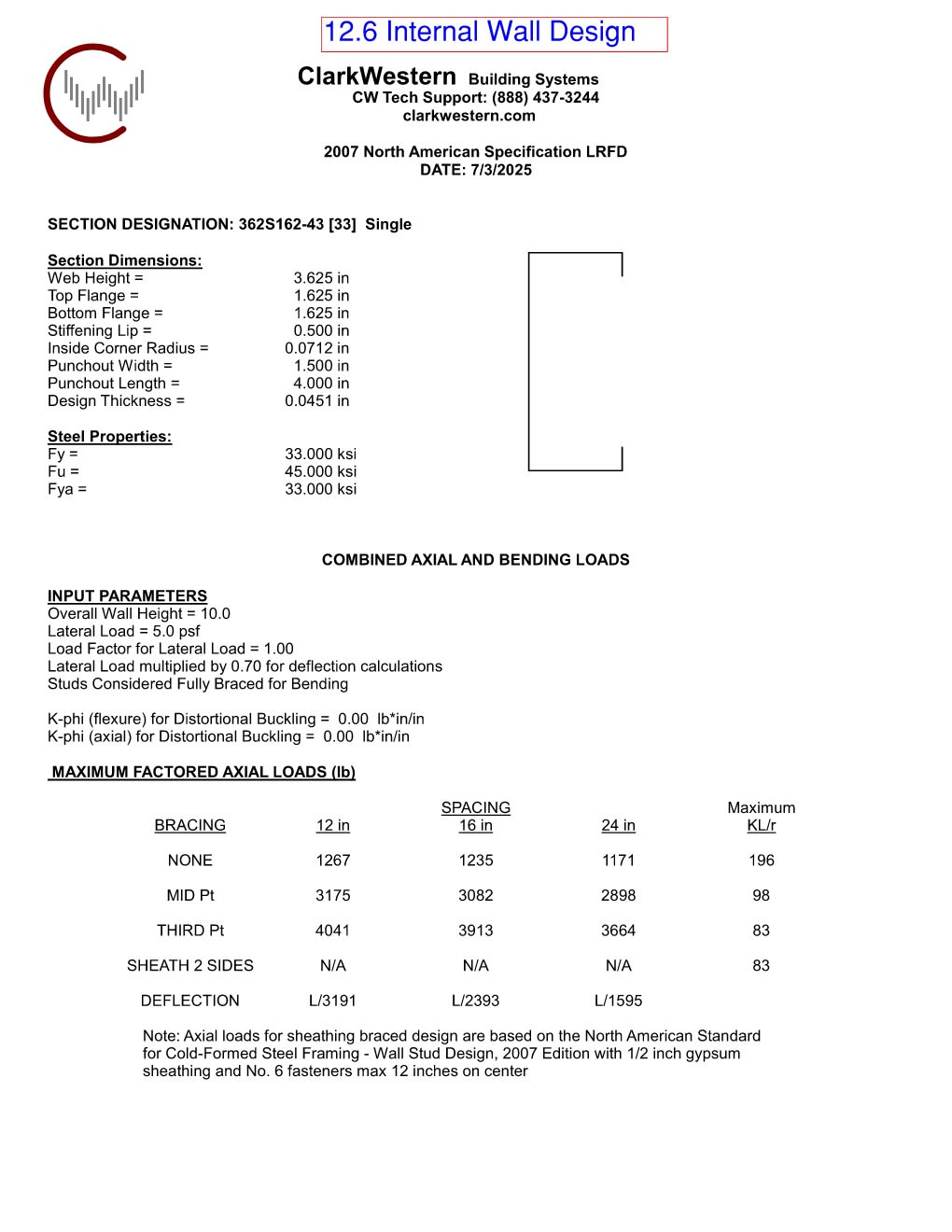 Design Calculation Sheet 108