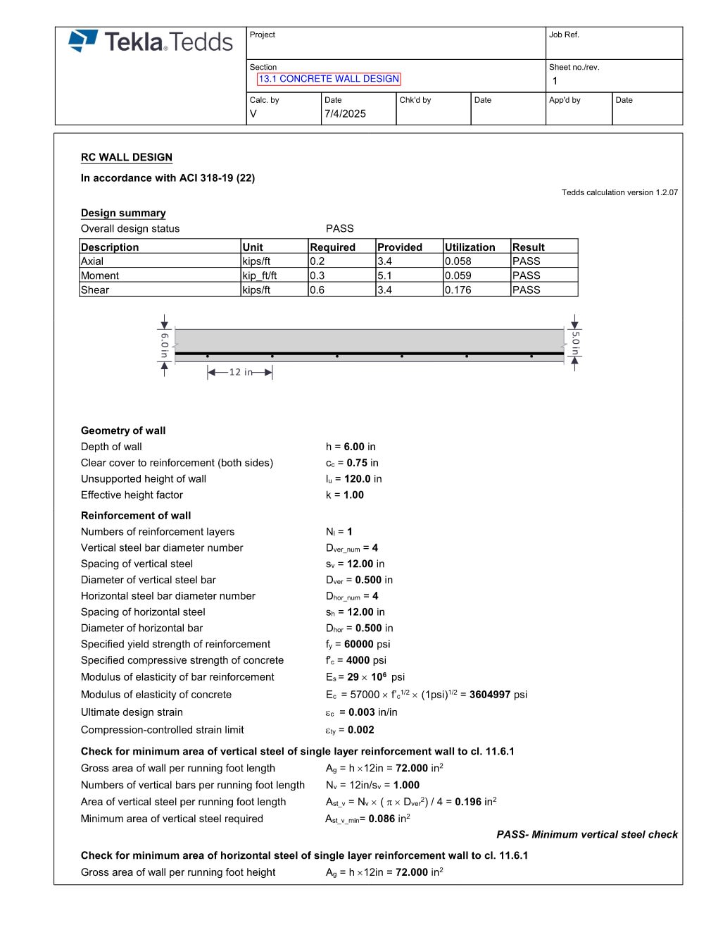 Design Calculation Sheet 109