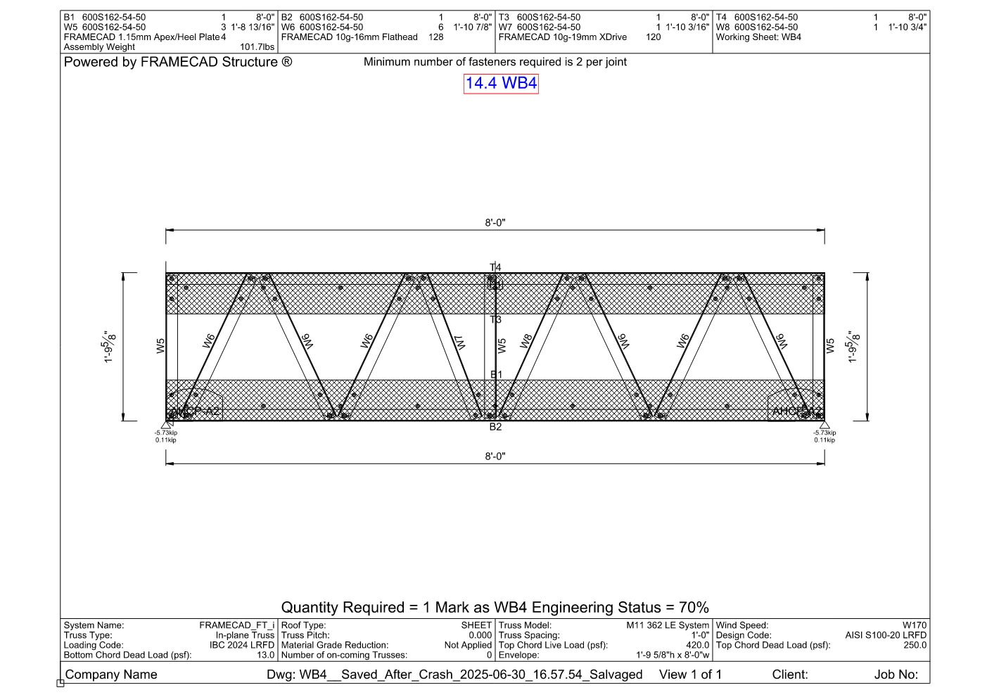 Design Calculation Sheet 116