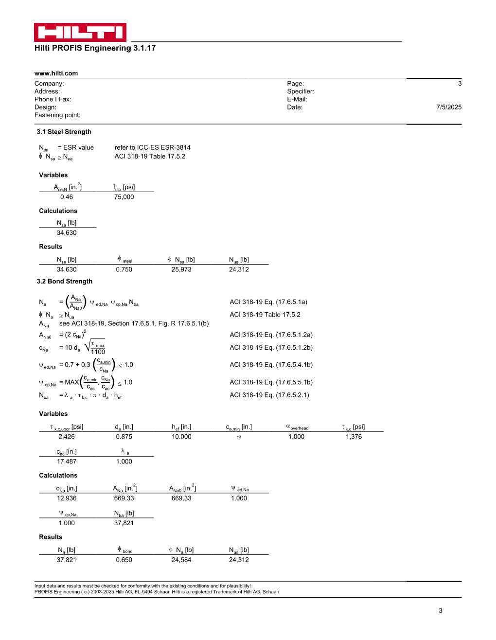 Design Calculation Sheet 129