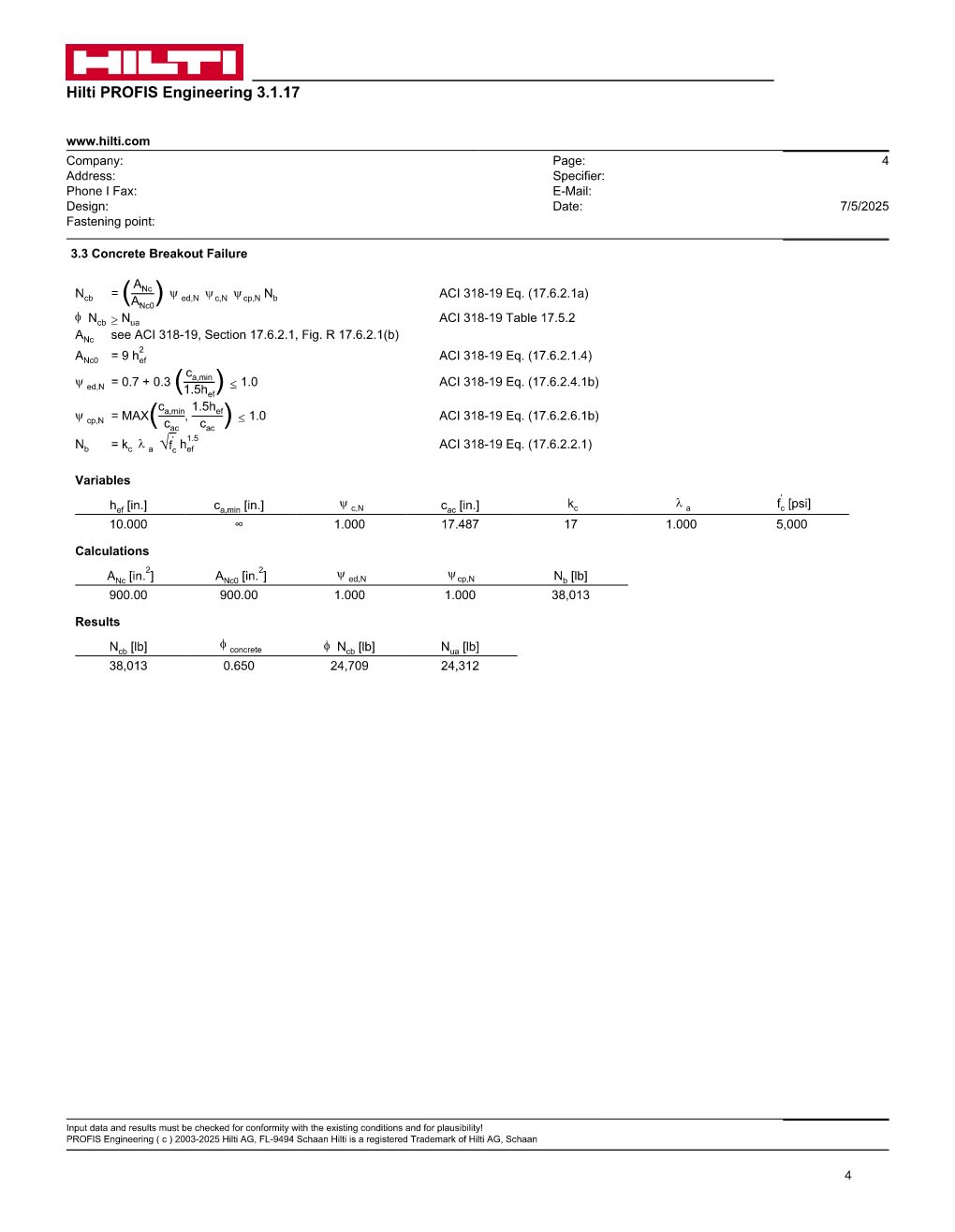 Design Calculation Sheet 130