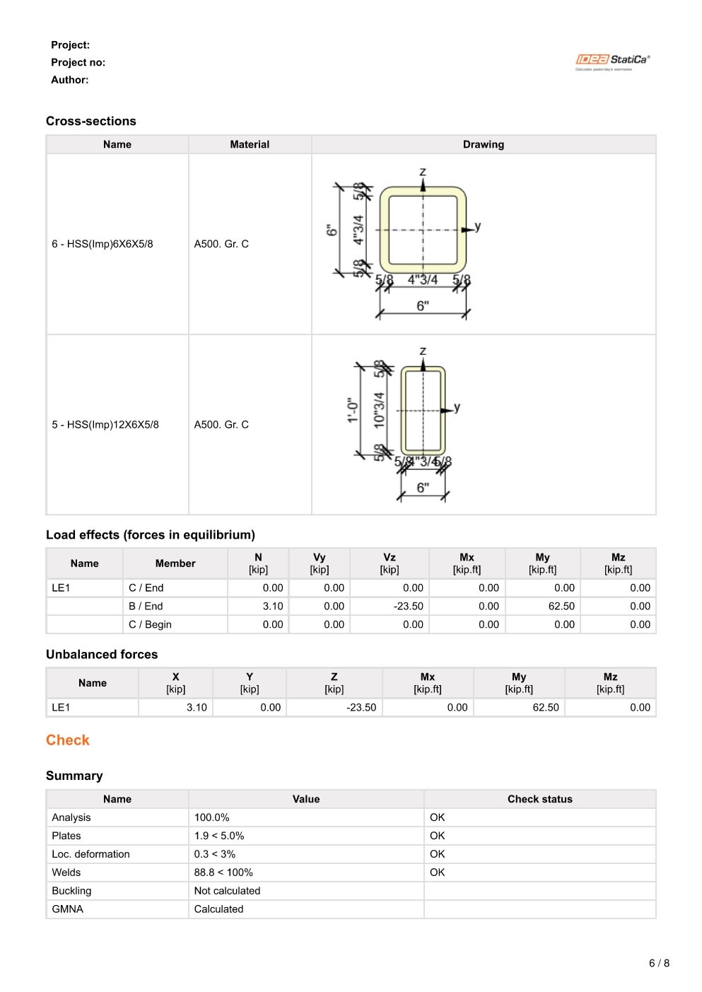 Design Calculation Sheet 139
