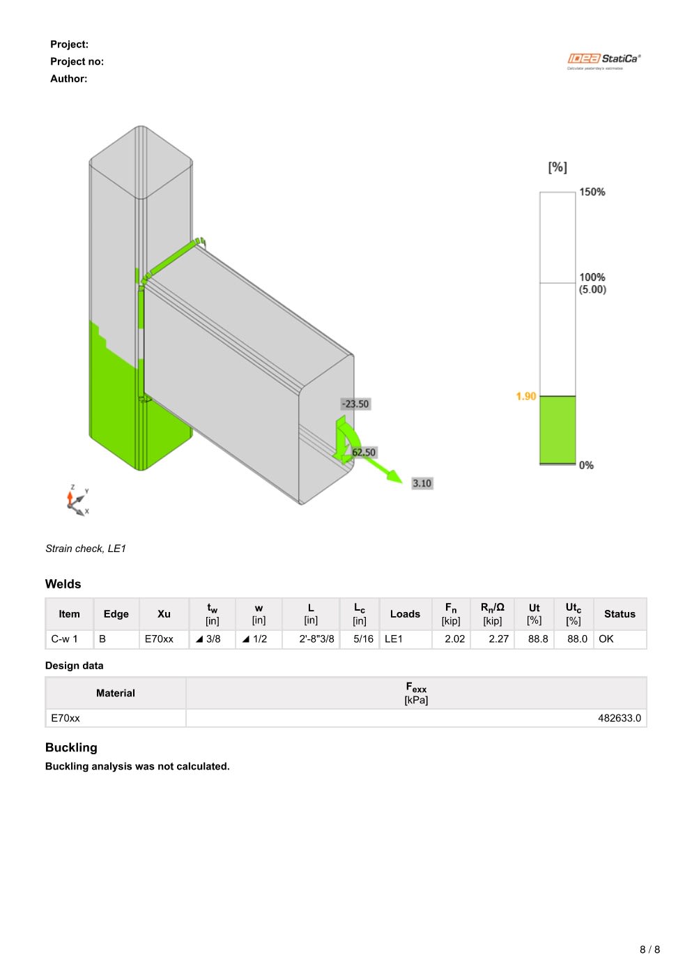 Design Calculation Sheet 141