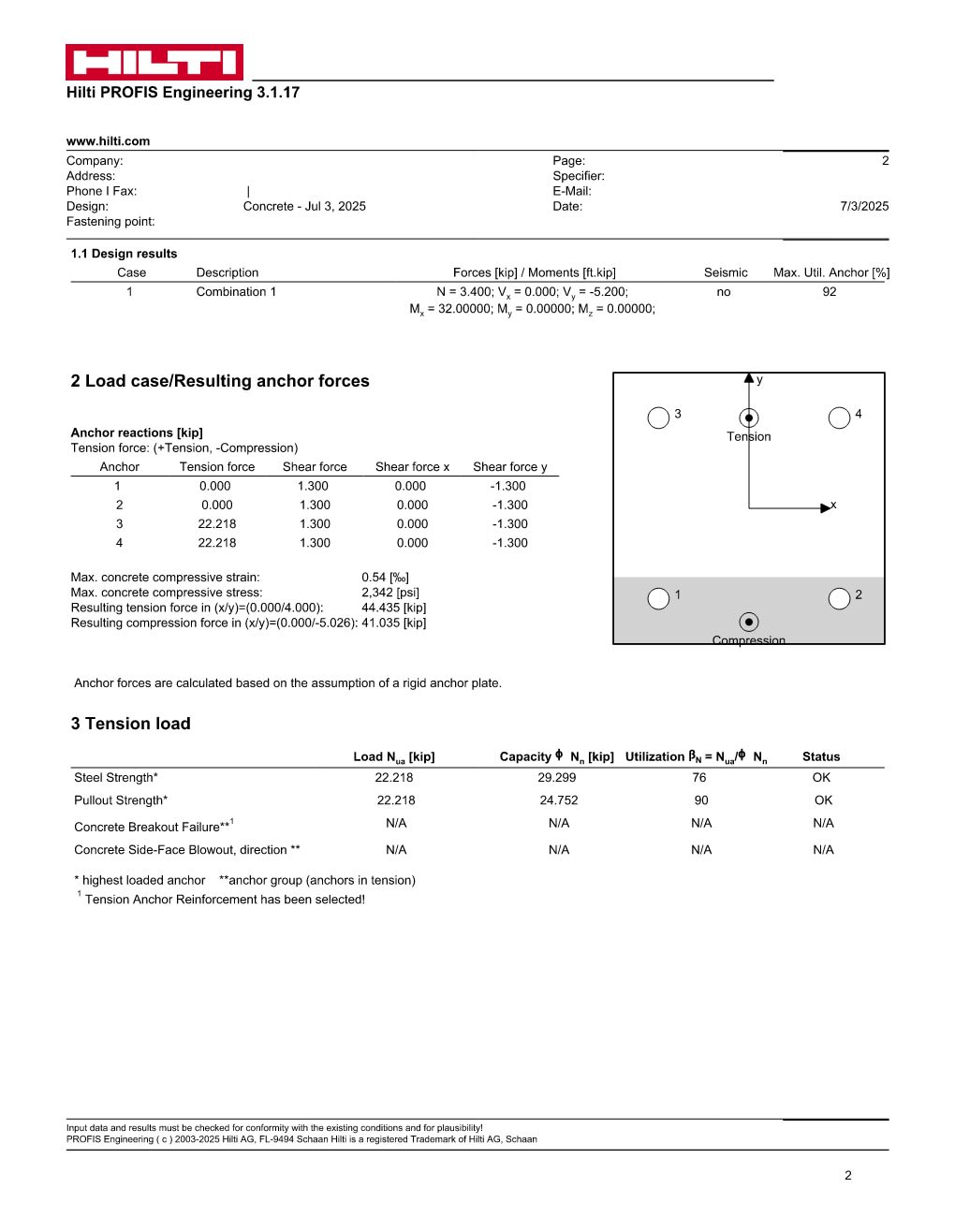 Design Calculation Sheet 155