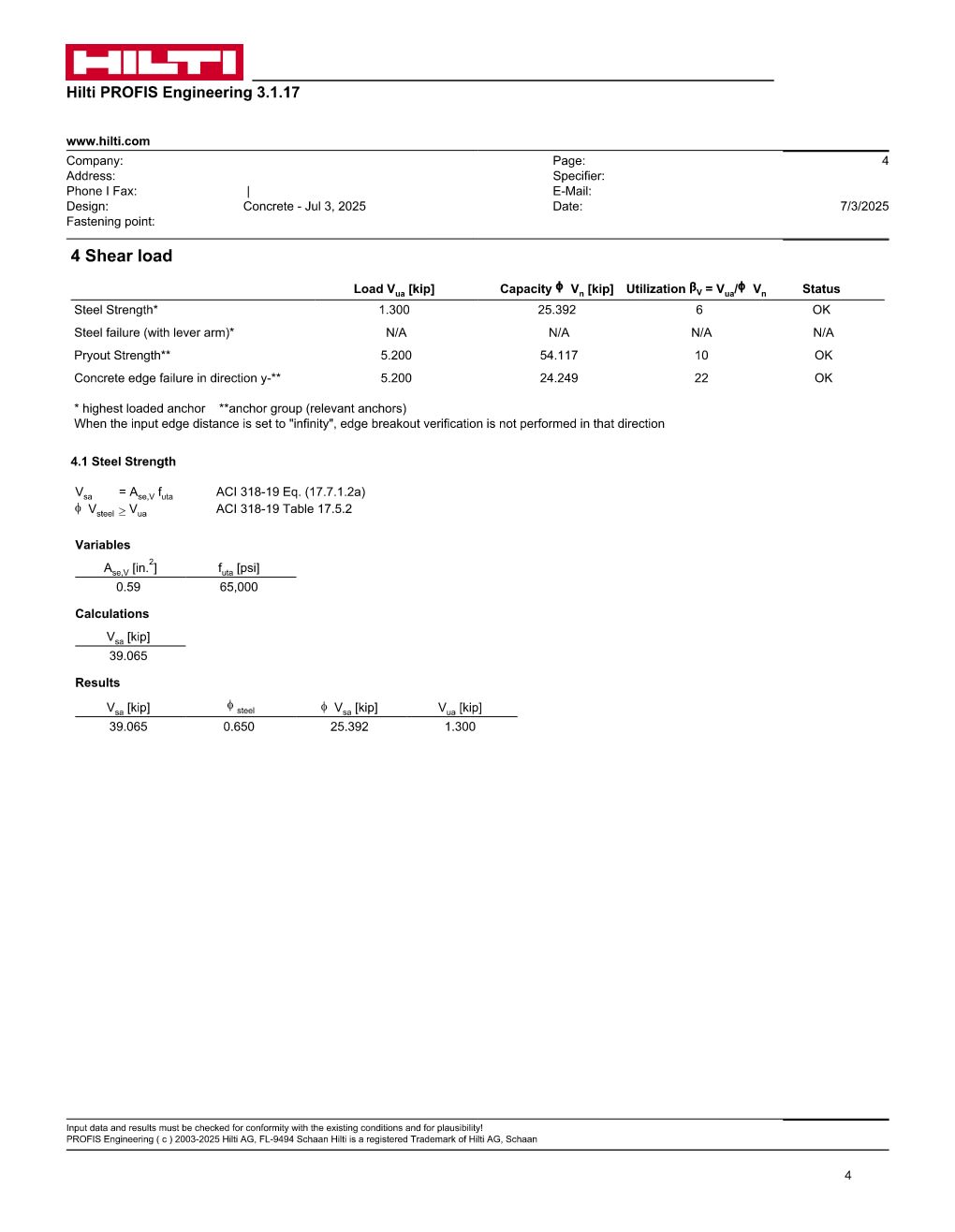 Design Calculation Sheet 157