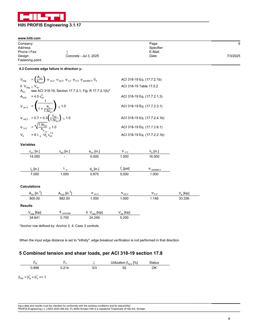 Design Calculation Sheet 159