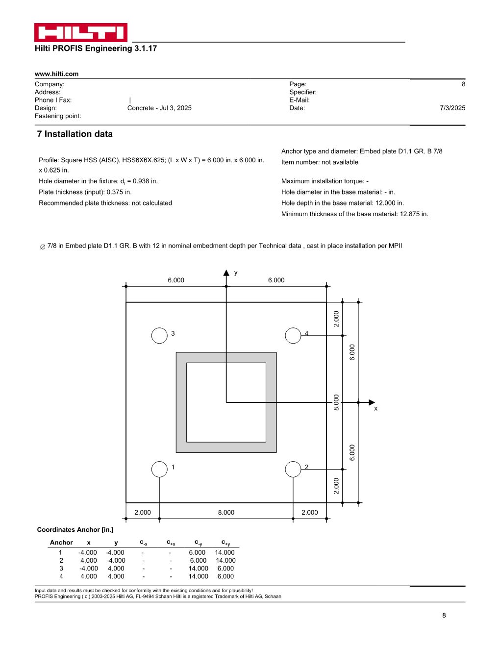 Design Calculation Sheet 161