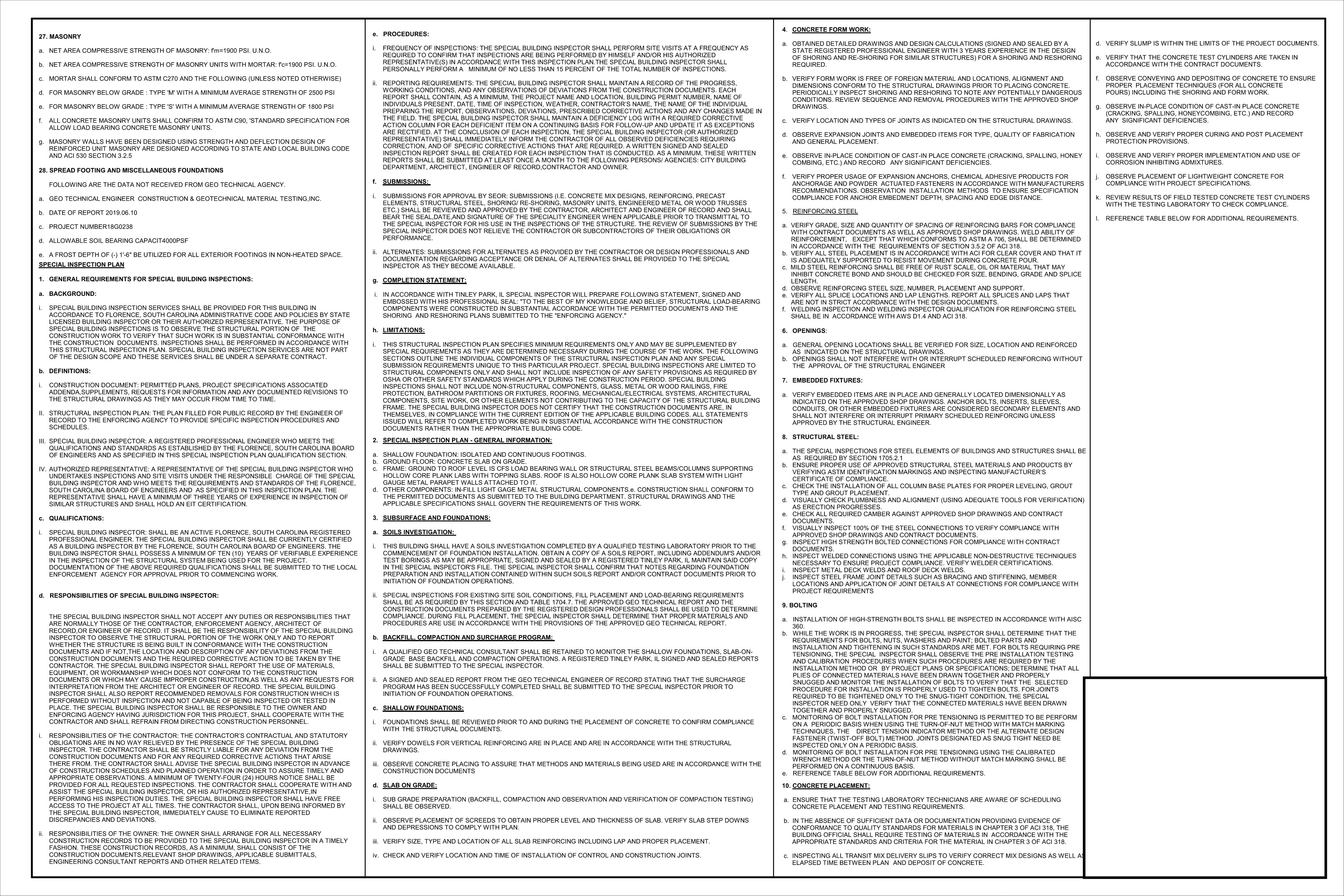 Structural Drawing Sheet 4