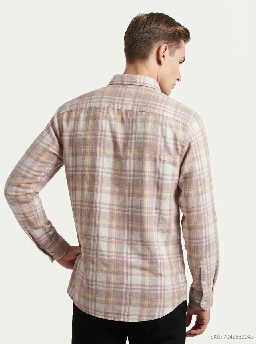 BANGKOK CHECK SHIRT-M-WHITE&ROSE, image 2
