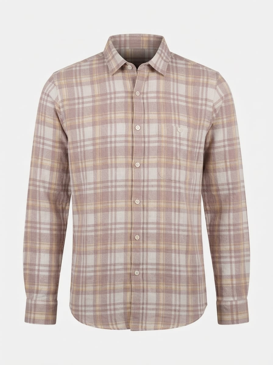 BANGKOK CHECK SHIRT-M-WHITE&ROSE, image 3