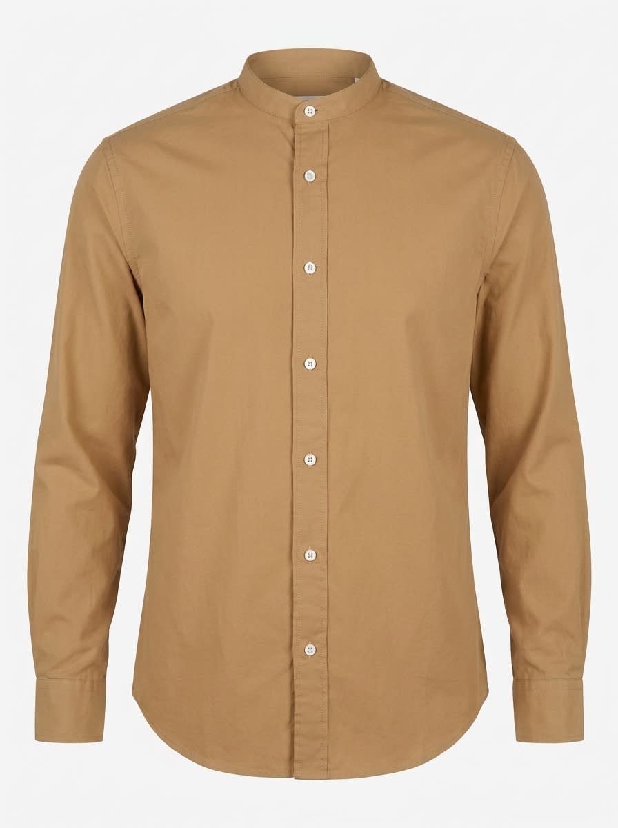 FUES CHINESE NECK OXFORD PLAIN F/S, image 3