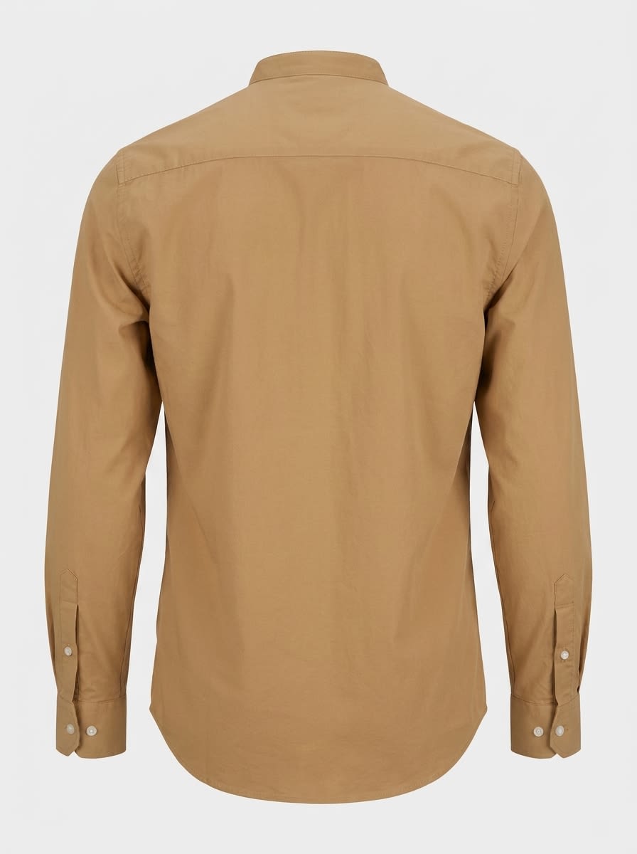 FUES CHINESE NECK OXFORD PLAIN F/S, image 4