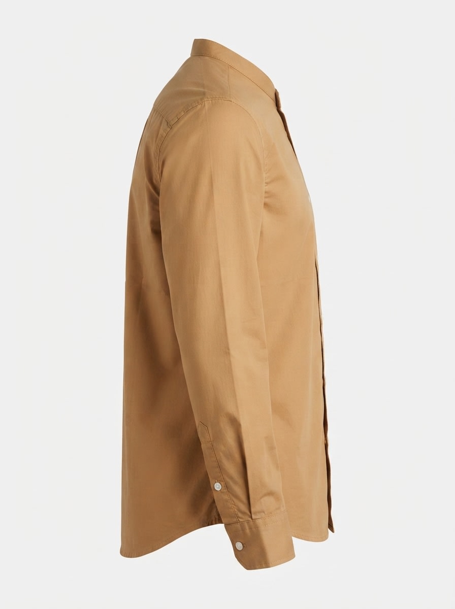 FUES CHINESE NECK OXFORD PLAIN F/S, image 5