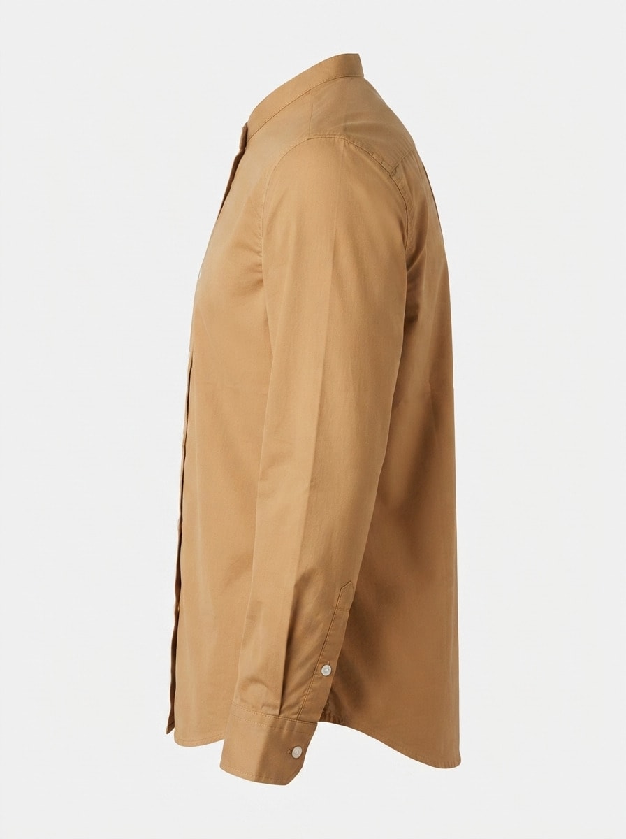 FUES CHINESE NECK OXFORD PLAIN F/S, image 6