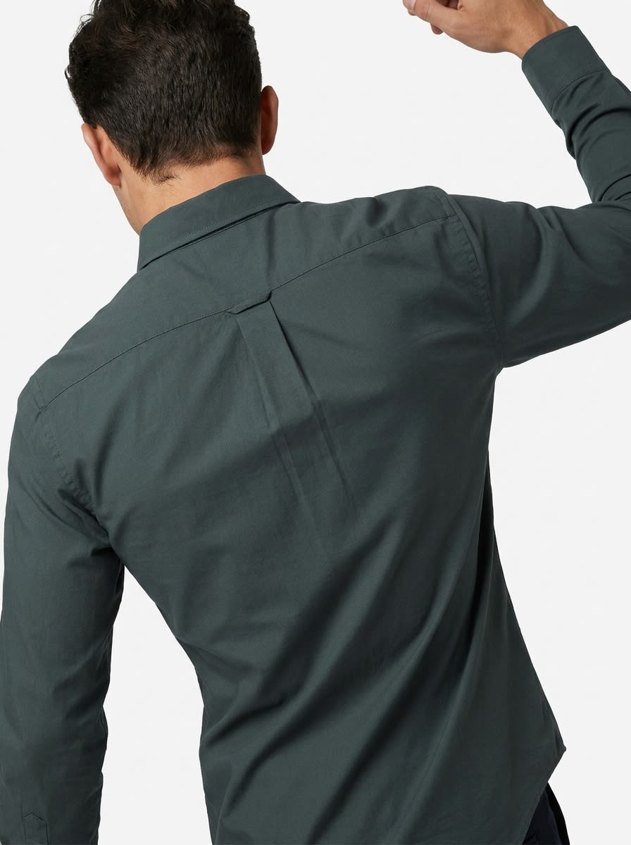 FUES POLYLYCRA PLAIN SHIRT F/S, image 2