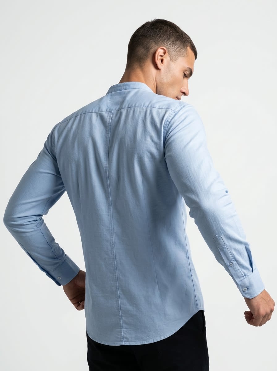 CAES OXFORD PLAIN SHIRT CHINESE F/S, image 2