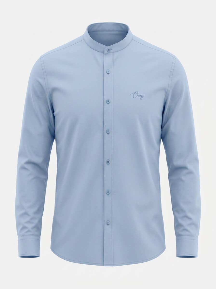 CAES OXFORD PLAIN SHIRT CHINESE F/S, image 3