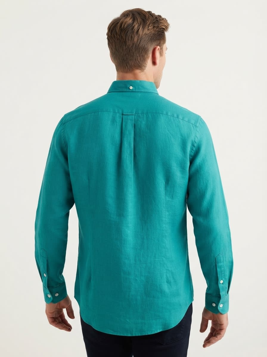 CRAPT LINEN PLAIN SHIRT F/S, image 2