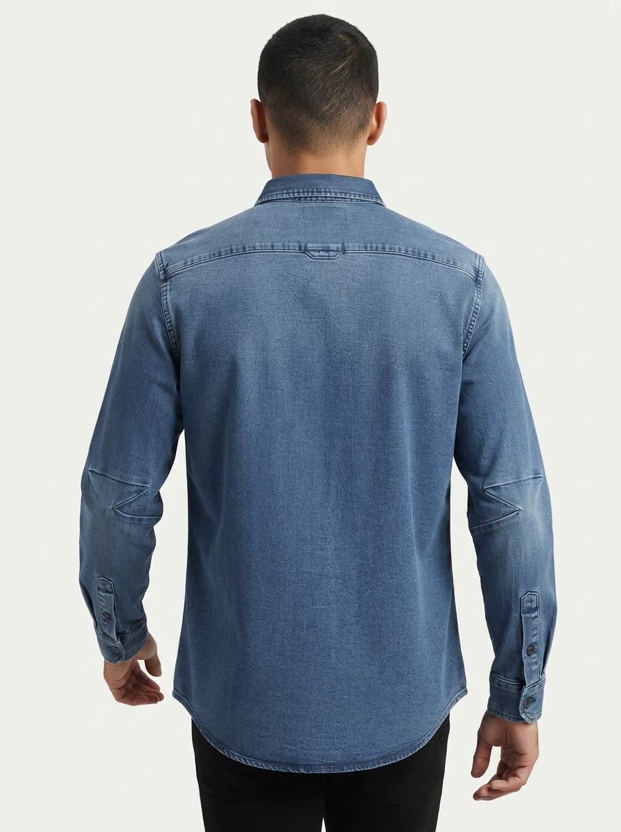 STICH&STORE DENIM DOUBLE POCKET SHIRT F/S, image 2