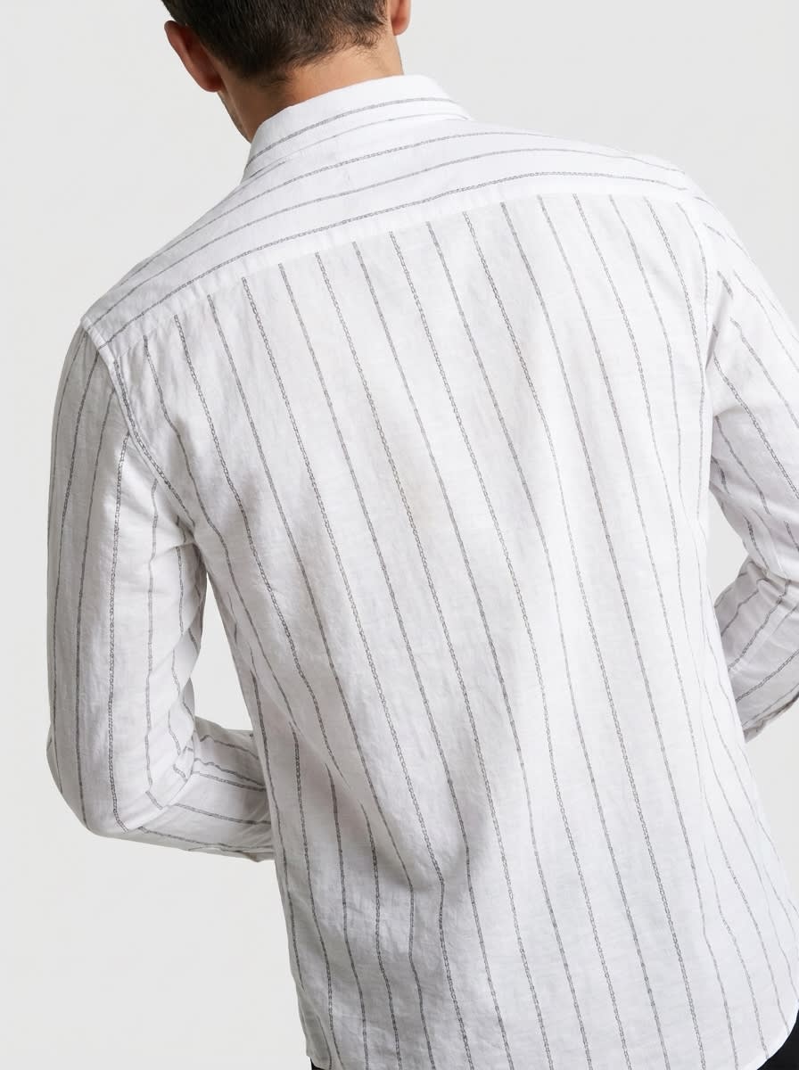 CAES LINEN STRIPES SHIRT F/S, image 2