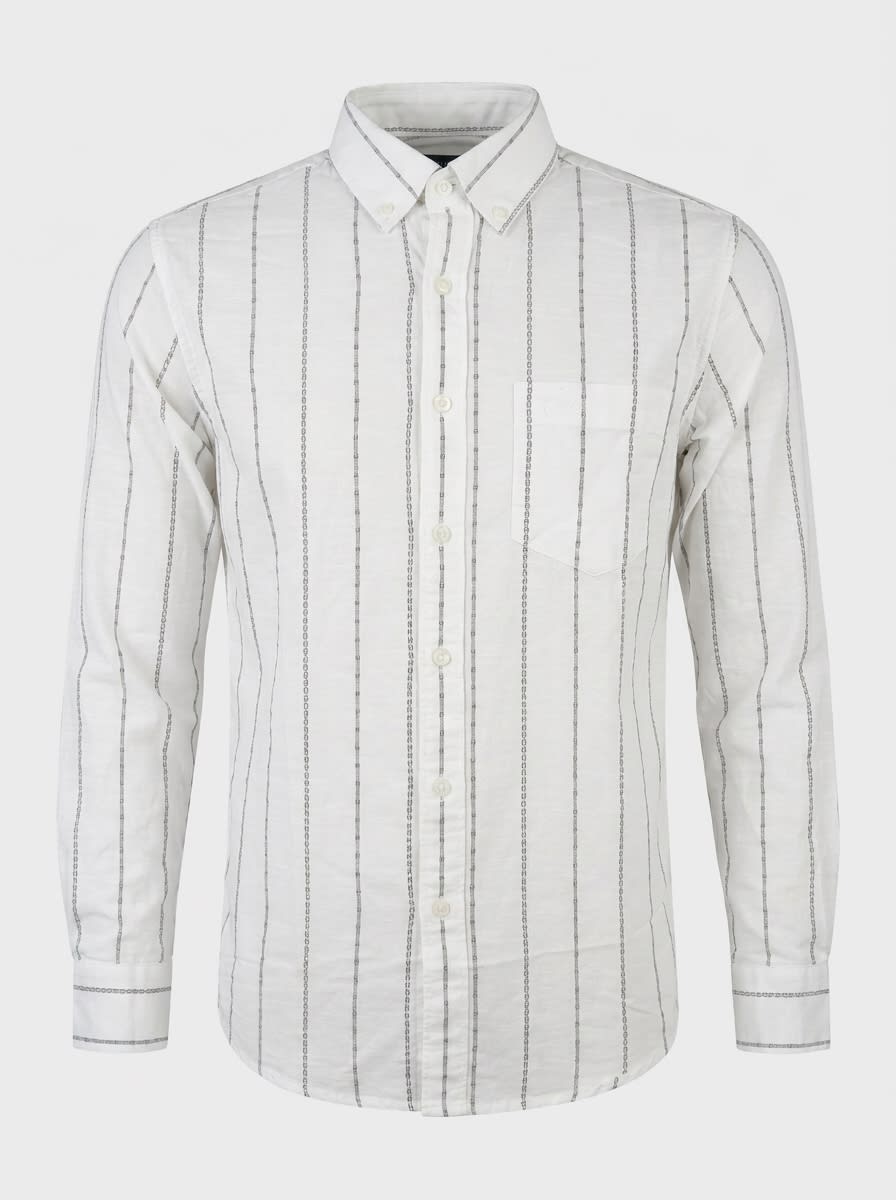 CAES LINEN STRIPES SHIRT F/S, image 3