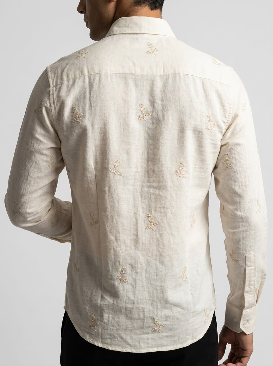 CAES LINEN EMBROIDRY SHIRT F/S, image 2
