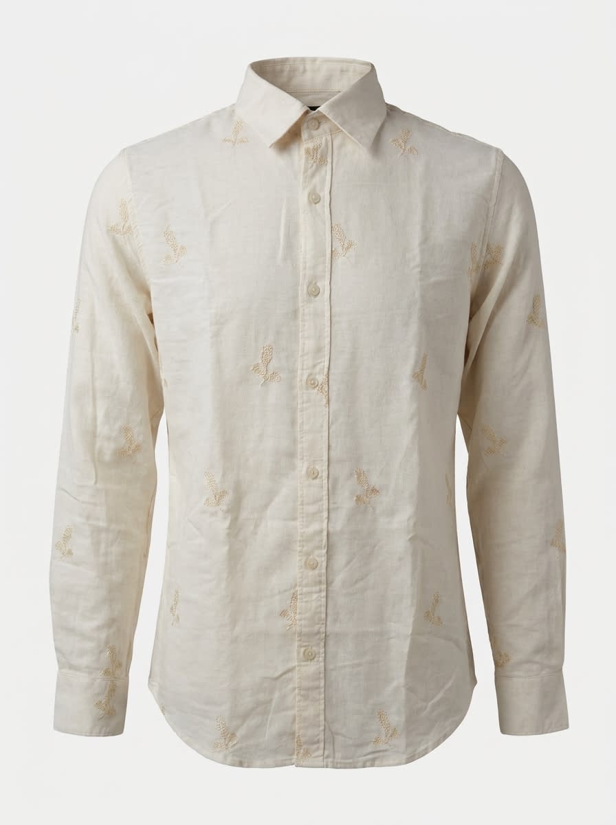 CAES LINEN EMBROIDRY SHIRT F/S, image 3