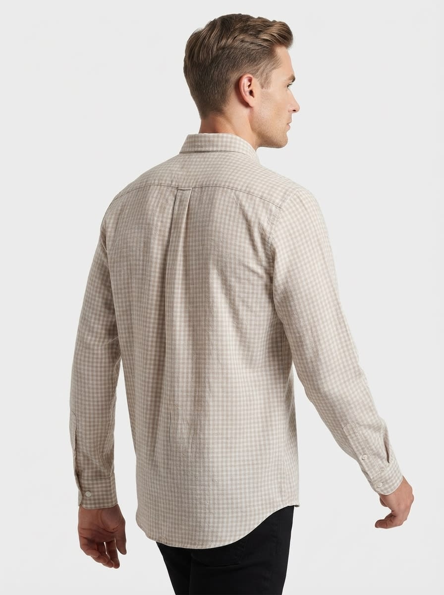 ELAN LINEN MICRO CHECKS SHIRT F/S, image 2