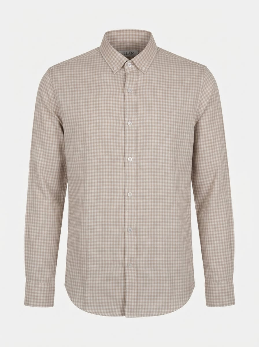 ELAN LINEN MICRO CHECKS SHIRT F/S, image 3
