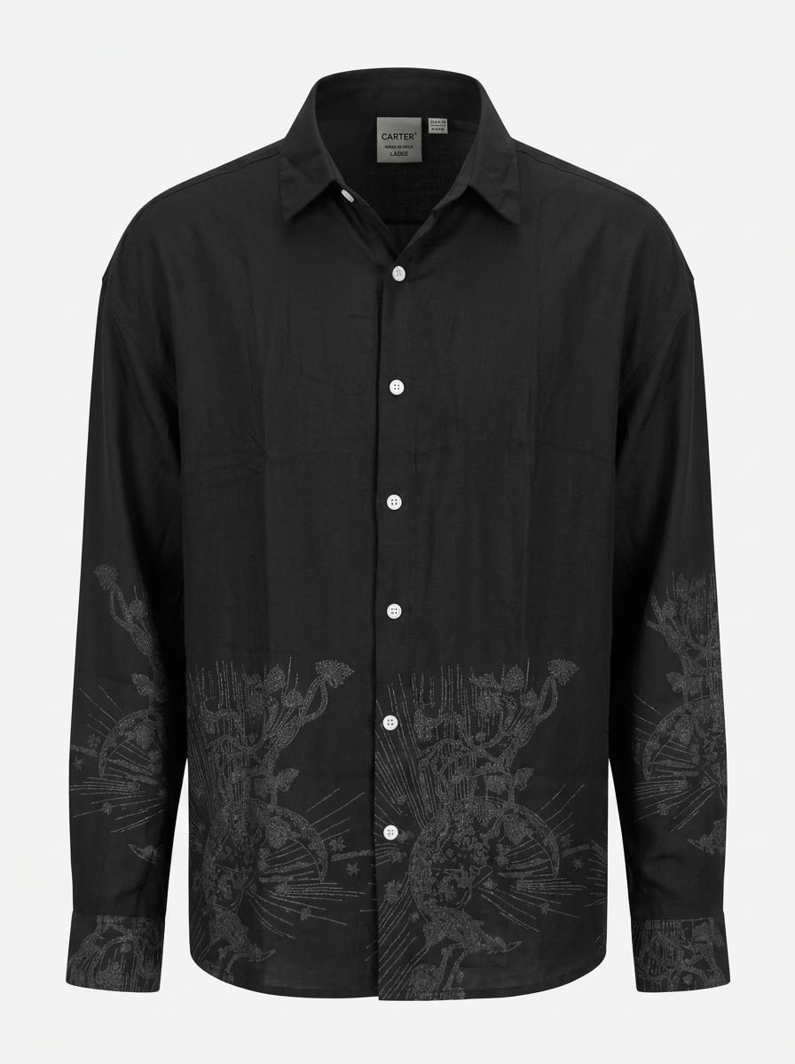 CADET IMP LINEN PRINT SHIRT F/S, image 3