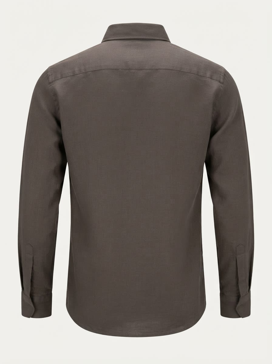 FINE LEGENDS LINEN CHEST EMBROIDERY SHIRT F/S, image 4