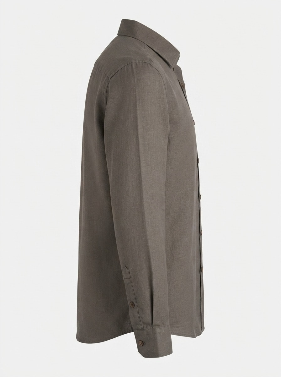 FINE LEGENDS LINEN CHEST EMBROIDERY SHIRT F/S, image 6