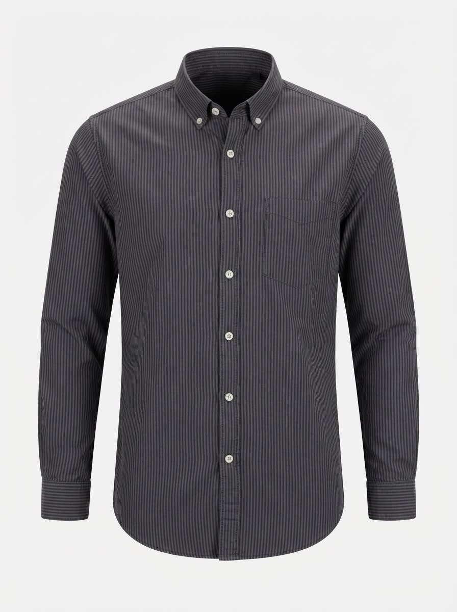 INGLISH OXFORD STRIPES SHIRT F/S, image 3