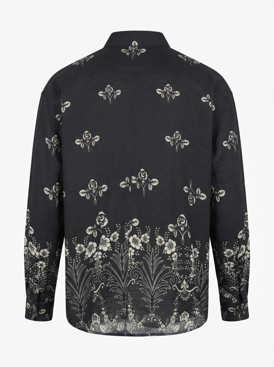 GR3619 CHARLLY IMP LINEN PRINT SHIRT F/S, image 4