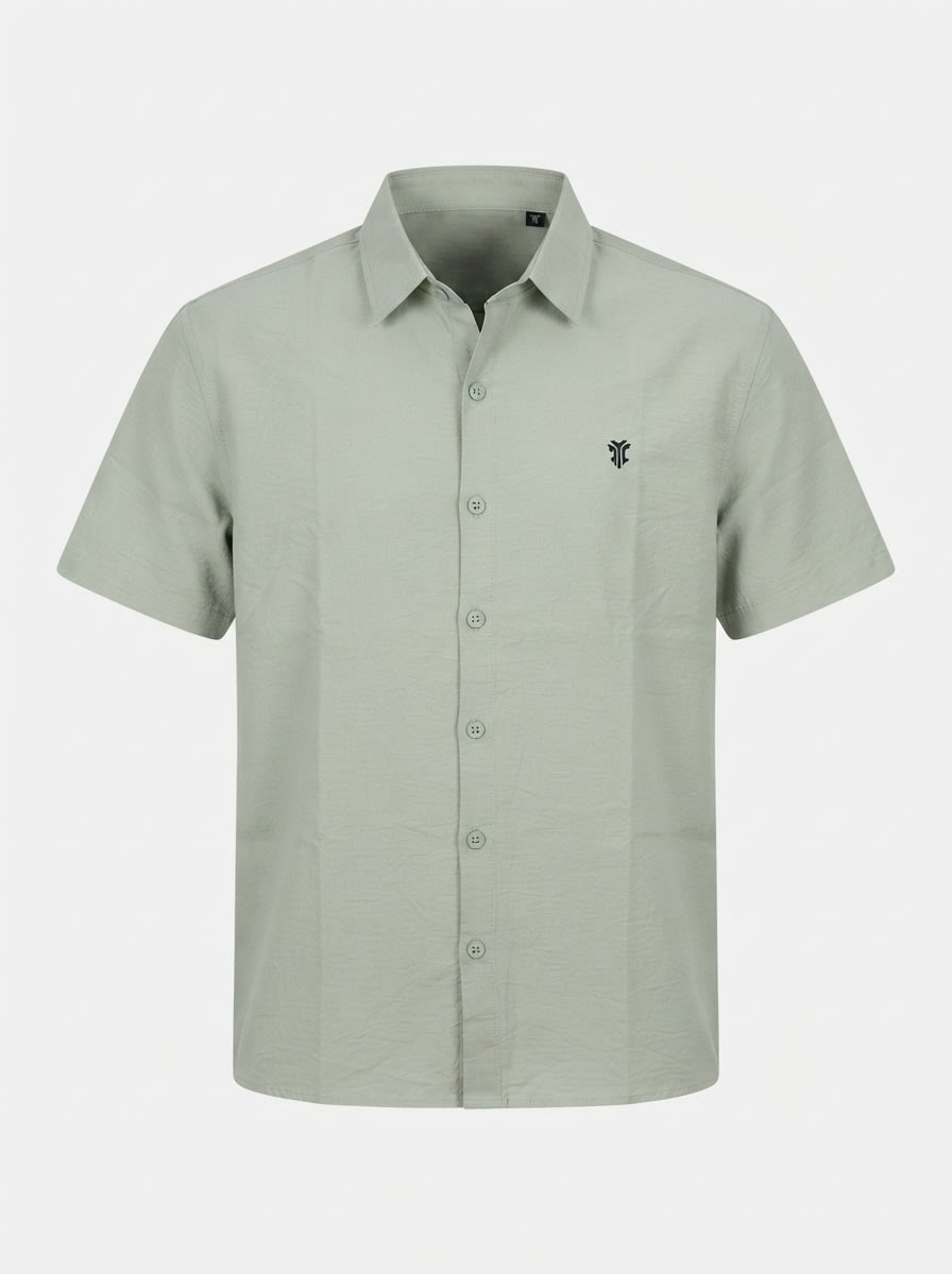 WHITE LEAF IMP LINEN PLAIN SHIRT H/S, image 3