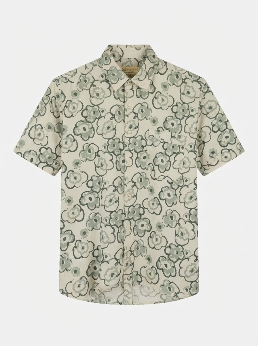 CARBON LINEN PRINT SHIRT F/S, image 3