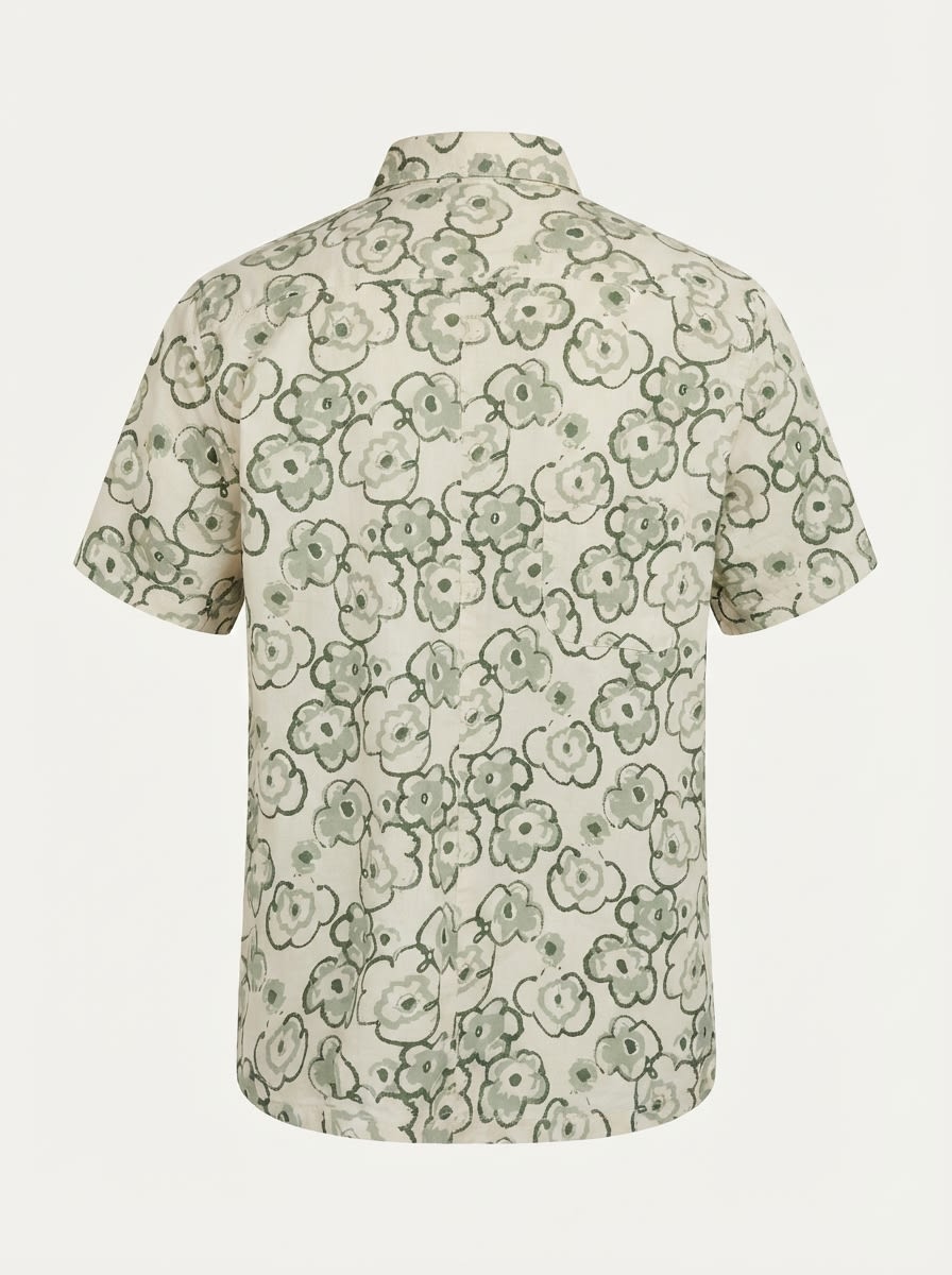 CARBON LINEN PRINT SHIRT F/S, image 4