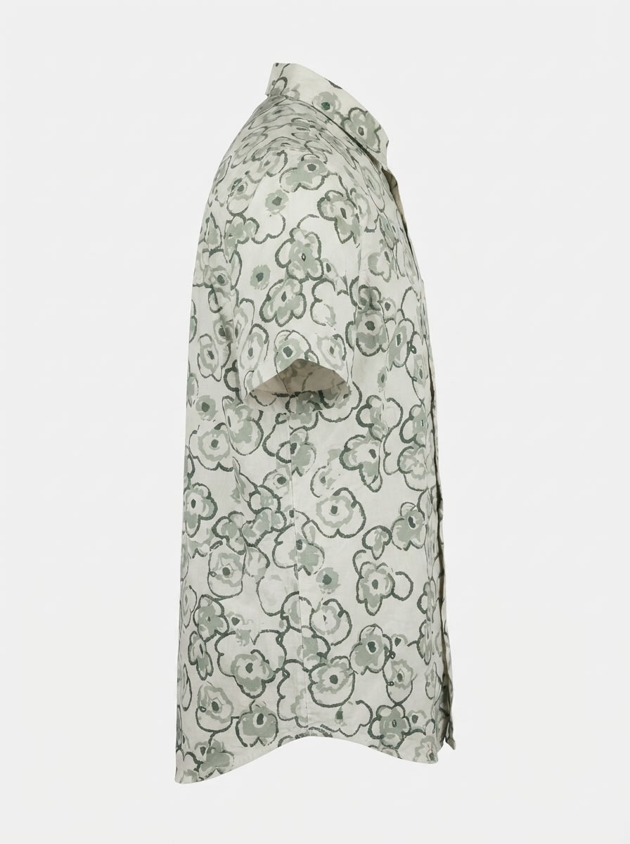 CARBON LINEN PRINT SHIRT F/S, image 5