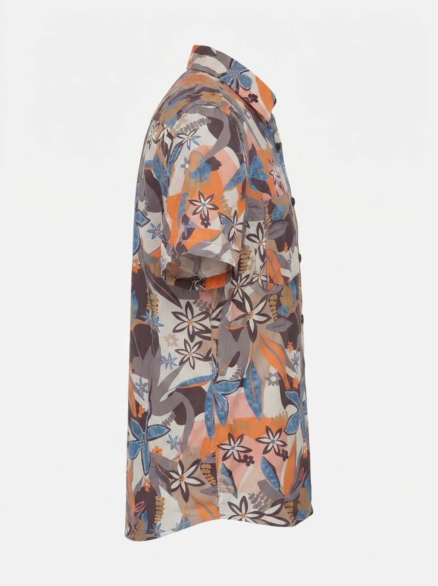 RED JEANS RAYON PRINT SHIRT H/S, image 6