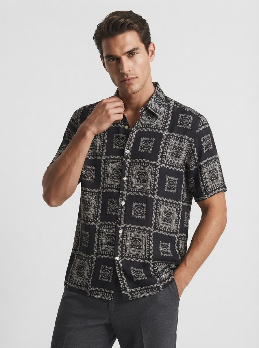 INGLISH RAYON PRINT SHIRT H/S