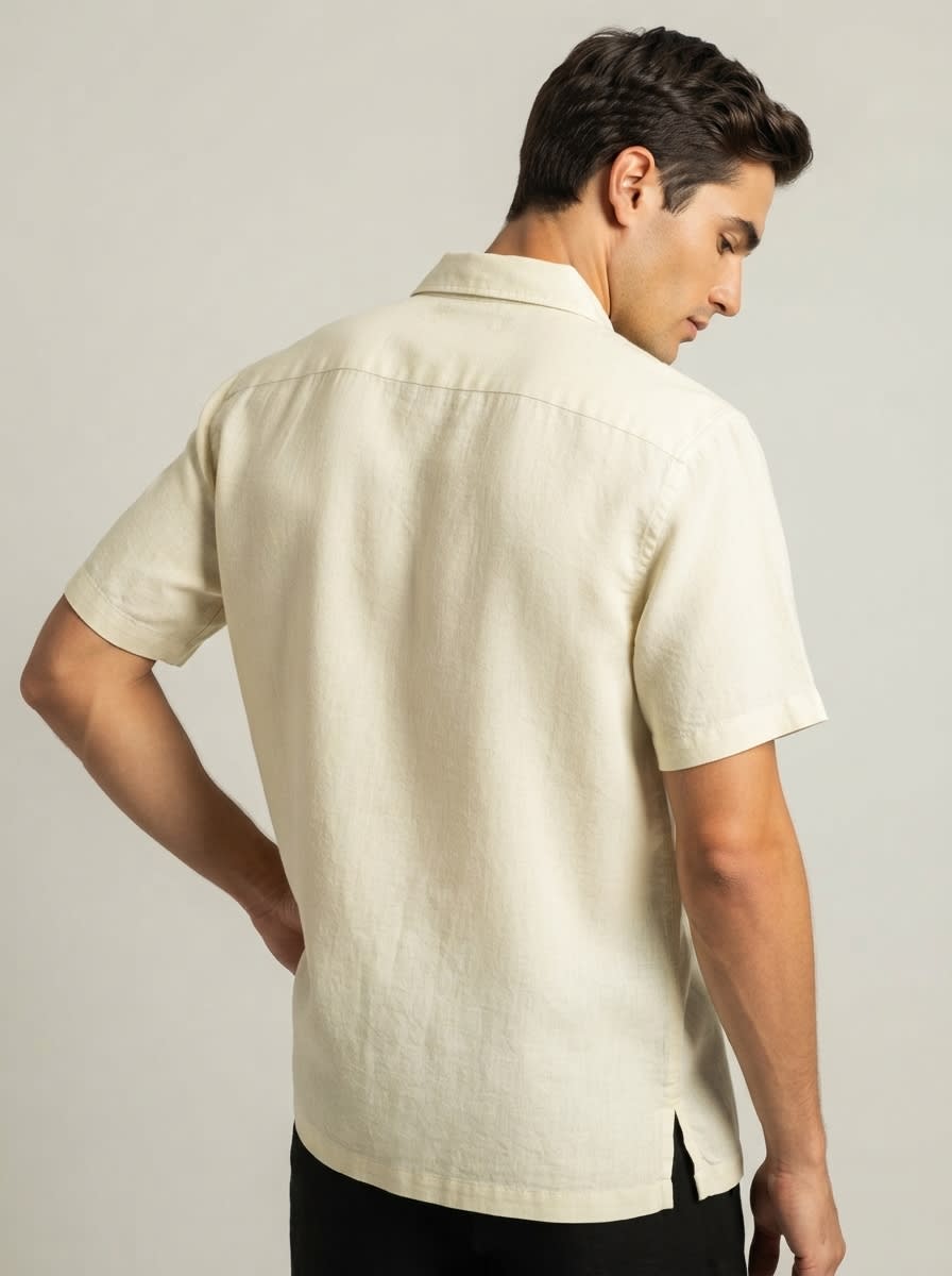 INGLISH LINEN PRINT SHIRT F/S, image 2
