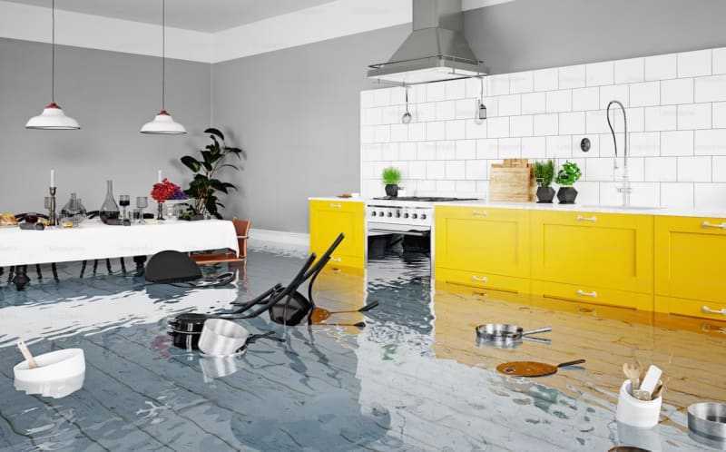 Mold remediation technician working in an Appleton Wisconsin home
