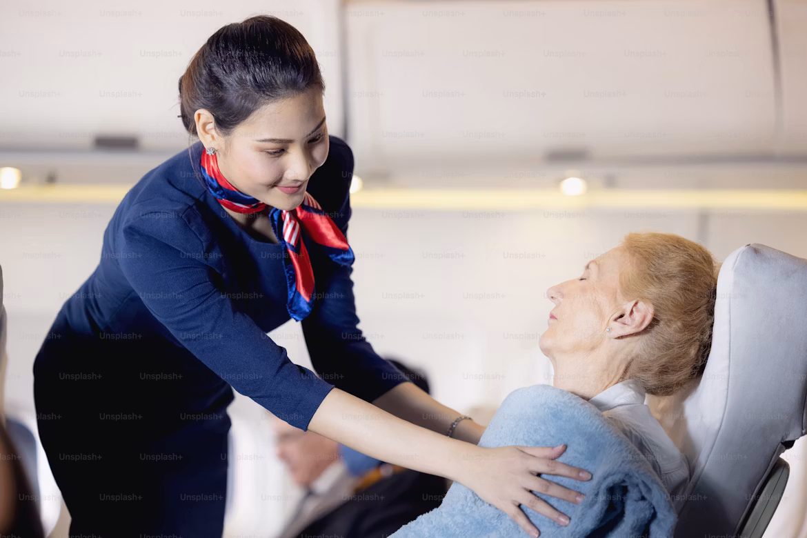 Delta Comfort Plus amenity kit and in-flight extras for international travel