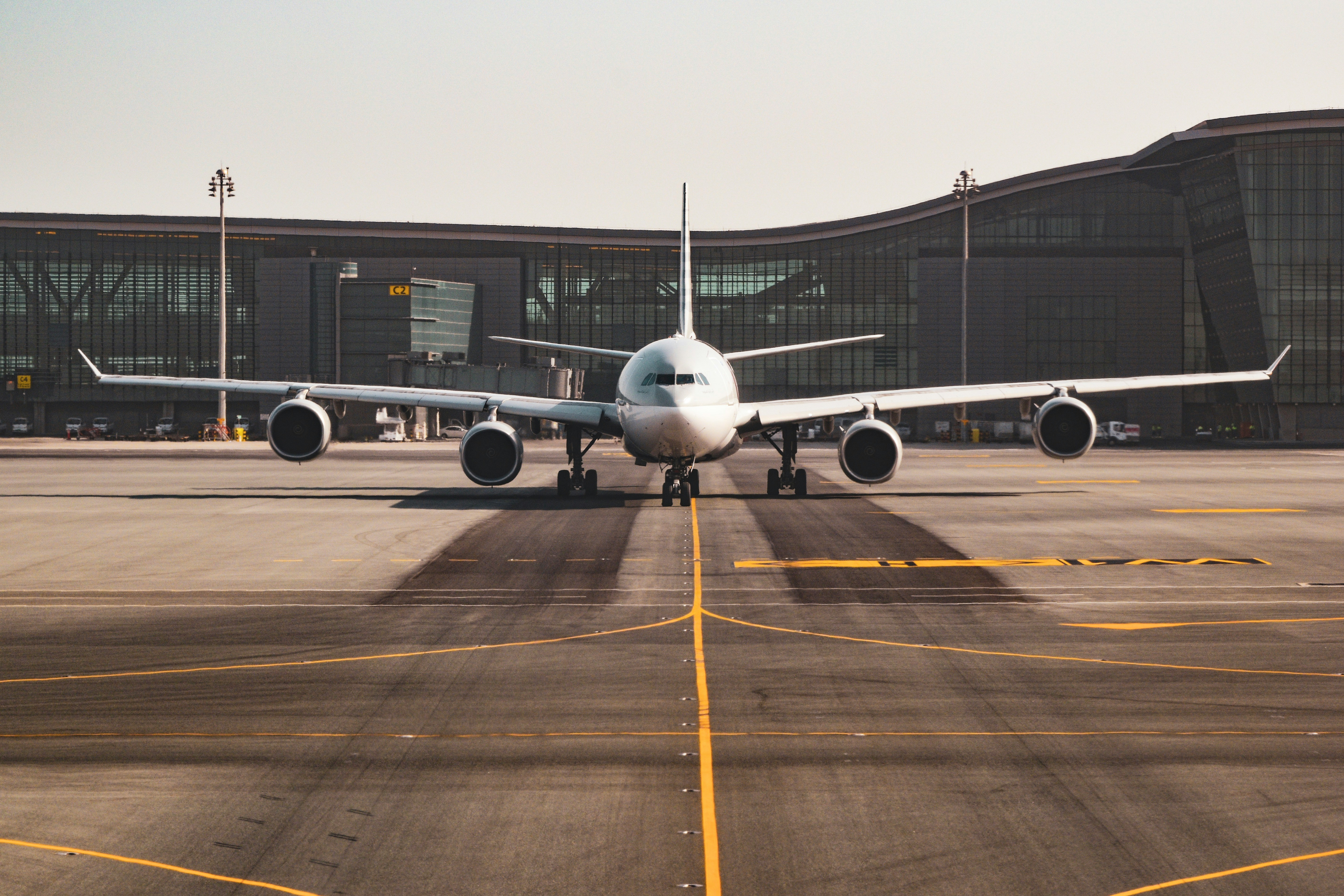 MSP airport Terminal 1 and Terminal 2 exterior view