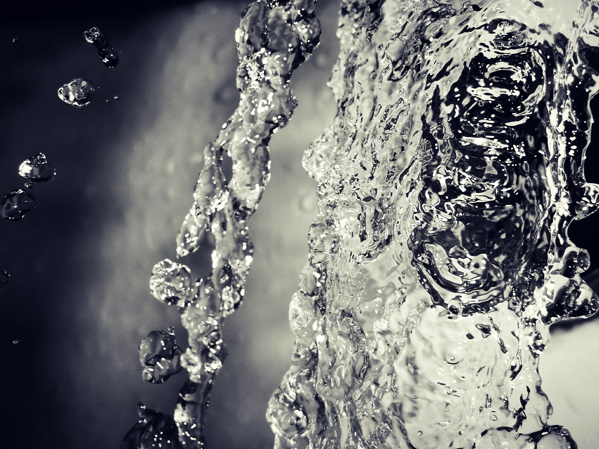 Sound of running water from a hidden pipe leak