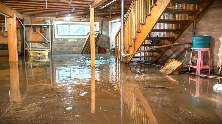 Flooded basement in an Oshkosh Wisconsin home